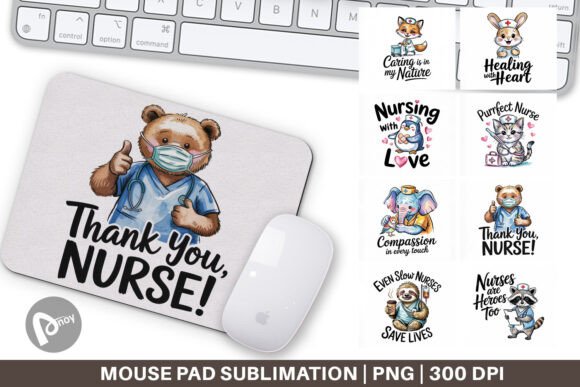 Mouse Pad Nurse Animal: Creative Desk Comfort Through Sublimation Design