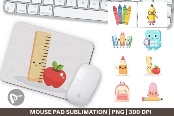 Mouse Pad School Buddies: Creative Sublimation Designs for a Personalized Workspace