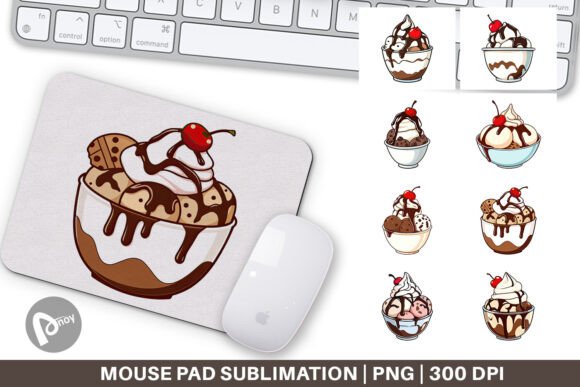 Mouse Pad Sundae Delight: A Sweet Way to Refresh Your Workspace and Creative Projects