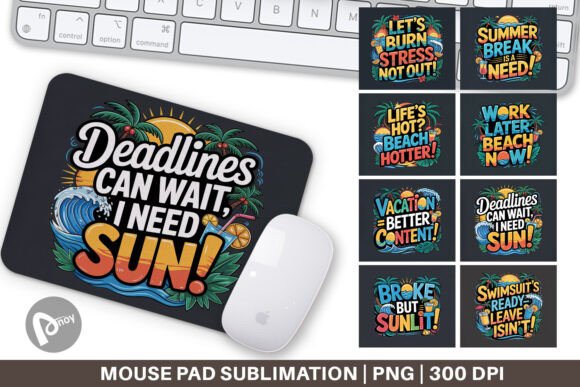 Mouse Pad Tropical Summer: Vibrant Desk Decor & Comfort