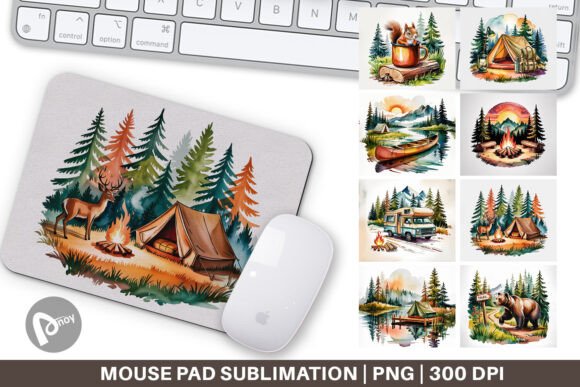 Mouse Pad Vintage Camping Vibes: Desk Charm & Comfort