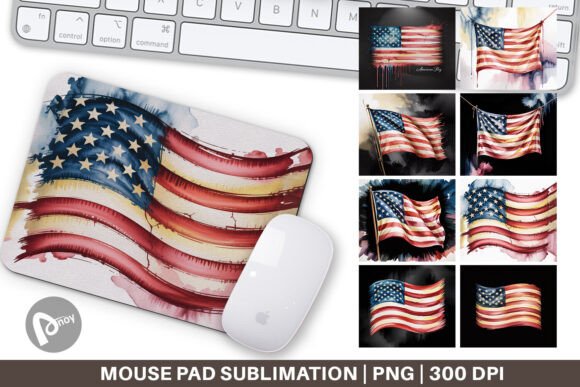 Mouse Pad Watercolor American Flag: Balancing Artistic Expression and Everyday Desk Utility