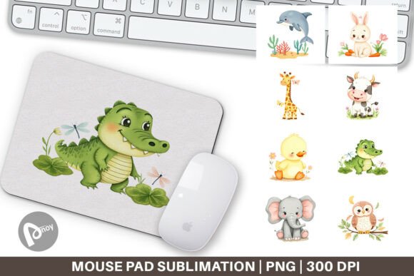 Mouse Pad Whimsical Animal Parade: A Playful Companion for Your Desk
