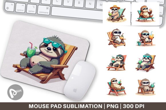 Why the Mouse Pad Beach Bum Sloth Brings Calm to Your Desk
