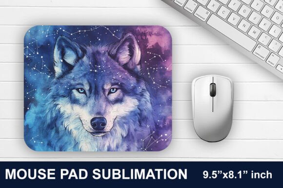 Wolf Mouse Pad Sublimation Design